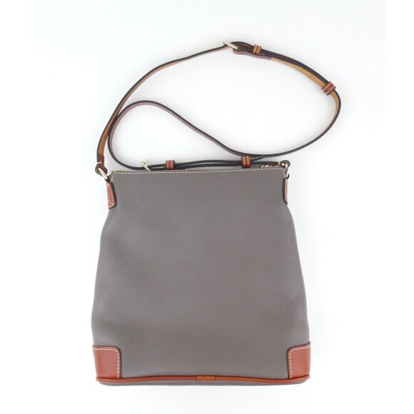Dooney & Bourke Gray Pebble Leather Crossbody Purse - Picture 7 of 16